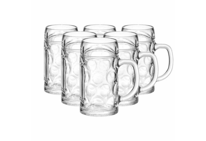 van Well Bierkrug München Bierkrüge geeicht 0,5 Liter 6er Set, Glas von van Well