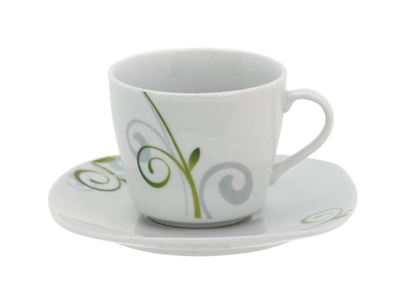 van Well Tasse 2tlg. Set Espressotasse 11cl mit Espressountertasse 12,3cm Mirage, Porzellan van Well Tasse 2tlg. Set Espressotasse 11cl mit Espressountertasse 12,3cm Mirage, Porzellan von van Well