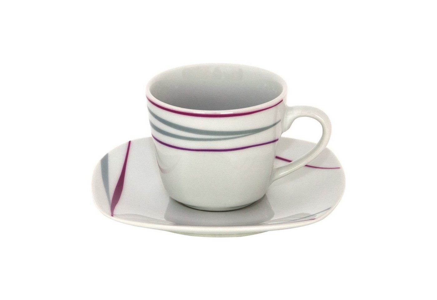van Well Tasse Espressotasse 10cl mit Espressountertasse 12,1cm Caviano, Porzellan van Well Tasse Espressotasse 10cl mit Espressountertasse 12,1cm Caviano, Porzellan von van Well