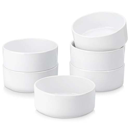 vancasso 24 oz Müslischalen 6er-Set, 6 Zoll Keramik-Suppenschalen für die Küche, tiefes Schalen-Set, Schüsselset, Salatschüssel, Pastaschalen, Schalen Set (weiß) von vancasso