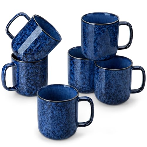 vancasso Kaffeebecher 6 Personen, STARRY Steingut Kaffeetassen Set 6er, 480ML Tassen Set mit Henkel, Teetasse Spülmaschinenfest Mikrowellenfest, Blau vancasso Kaffeebecher 6 Personen, STARRY Steingut Kaffeetassen Set 6er, 480ML Tassen Set mit Henkel, Teetasse Spülmaschinenfest Mikrowellenfest, Blau von vancasso