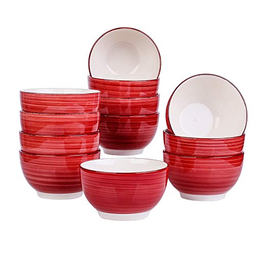 vancasso Müslischalen Steingut, Bella 12 teilig Schalen Set, Füllmenge 750 ml, Müslischüssel, Müsli Schale, Dessertschale, Snackschale, Eisschale, Schüssel, handbemalt vancasso Müslischalen Steingut, Bella 12 teilig Schalen Set, Füllmenge 750 ml, Müslischüssel, Müsli Schale, Dessertschale, Snackschale, Eisschale, Schüssel, handbemalt von vancasso