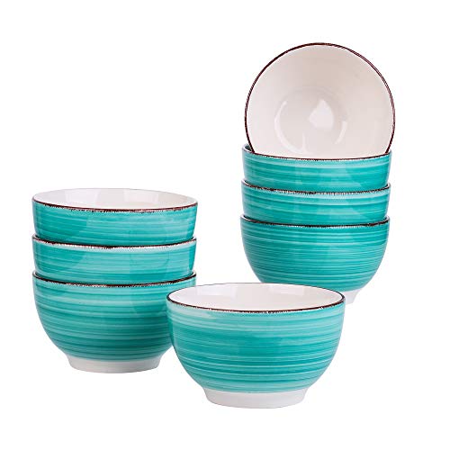 vancasso Müslischalen Steingut, Bella 8 teilig Schalen Set, Füllmenge 750 ml, Müslischüssel, Müsli Schale, Dessertschale, Snackschale, Eisschale, Schüssel, handbemalt vancasso Müslischalen Steingut, Bella 8 teilig Schalen Set, Füllmenge 750 ml, Müslischüssel, Müsli Schale, Dessertschale, Snackschale, Eisschale, Schüssel, handbemalt von vancasso