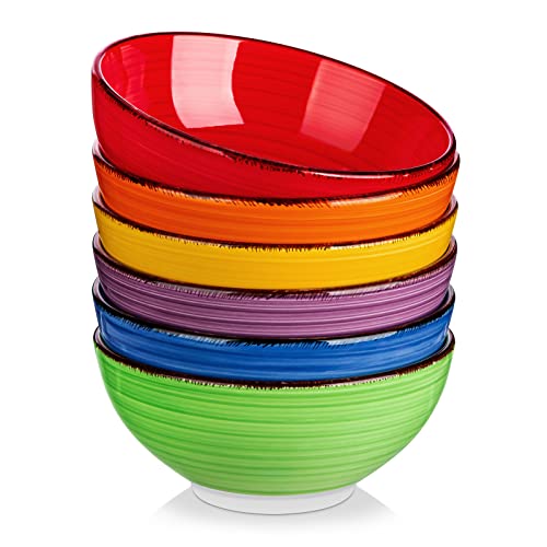 vancasso Suppenschalen Steinzeug, BONITA 6-teiliges Schüsselset, Salatschüssel, Pastaschalen, Schalen Set, Mehrfarbig von vancasso