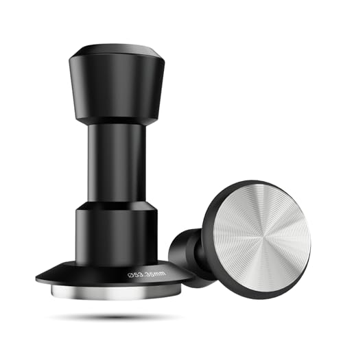 Vandroop Tamper 53.35mm 4-Feder-System 25-35lbs Einstellbarer Anpressdruck Espresso Kaffee Tamper für Barista Zubehör mit Sound Feedback Präzisions Edelstahlbasis von vandroop