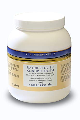 - v a n t e r r e - 1300g Premium Natur-Zeolith-Klinoptilolith Pulver 6 µm Wide Range Vermahlung, Tribomechanisch mikronisiert von vanterre