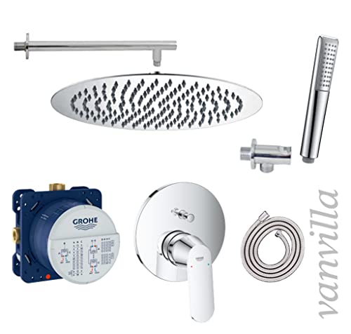 vanvilla Dusch-Set Unterputz Armatur Grohe Essence Einhebelmischer mit vanvilla Regenduschkopf rund poliert SET GE105 von vanvilla ALLTERIEUR FOR LOVELY PRICES