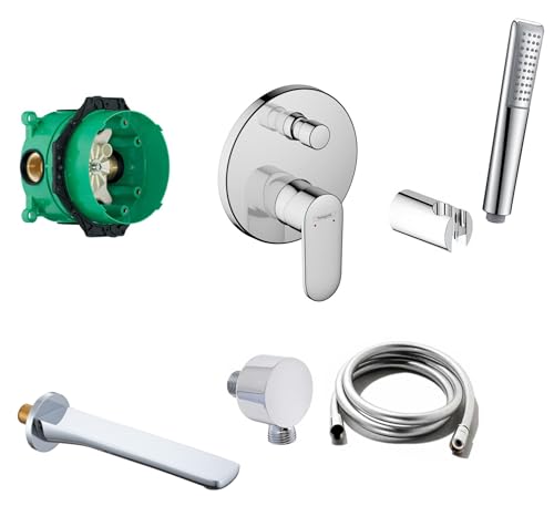 vanvilla Wannenset Unterputz Wannenarmatur Hansgrohe Vernis Blend 2-Wege Handbrause Wanneneinlauf poliert SET HG70 von vanvilla