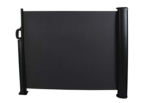 vanvilla Seitenmarkise ausziehbar Sichtschutz Terrasse Sonnenschutz Terrasse Windschutz Terrasse Seiten Markise Boden- oder Wandmontage Balkon Sonnenschutz Schwarz 160x300 cm von vanvilla