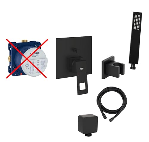 vanvilla Wannenset mit Unterputz Armatur Grohe Eurocube 2-Wege und vanvilla Handbrause, Wannen-SET GS10-ob schwarz matt vanvilla Wannenset mit Unterputz Armatur Grohe Eurocube 2-Wege und vanvilla Handbrause, Wannen-SET GS10-ob schwarz matt von vanvilla