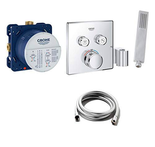 vanvilla Wannenset mit Unterputz Armatur Grohe SmartControl 2-Wege und vanvilla Handbrause, Wannen-SET G22 poliert von vanvilla