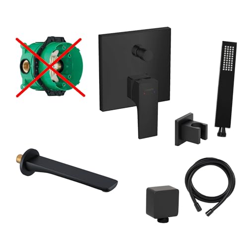 vanvilla Wannenset mit Unterputz Armatur Hansgrohe, Wanneneinlauf und vanvilla Handbrause, schwarz beschichtet Wannen-SET HGS20-ob vanvilla Wannenset mit Unterputz Armatur Hansgrohe, Wanneneinlauf und vanvilla Handbrause, schwarz beschichtet Wannen-SET HGS20-ob von vanvilla