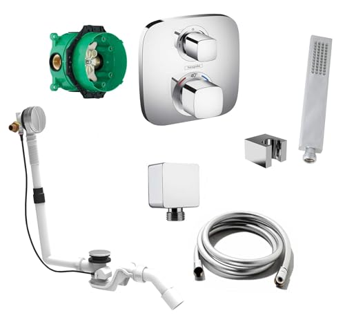 vanvilla Wannenset mit Unterputz Armatur Hansgrohe Ecostat E 2-Wege und vanvilla Handbrause, Wannen-SET HG57 poliert vanvilla Wannenset mit Unterputz Armatur Hansgrohe Ecostat E 2-Wege und vanvilla Handbrause, Wannen-SET HG57 poliert von vanvilla