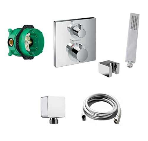 vanvilla Wannenset mit Unterputz Armatur Hansgrohe Ecostat Square 2-Wege und vanvilla Handbrause, Wannen-SET HG73 poliert vanvilla Wannenset mit Unterputz Armatur Hansgrohe Ecostat Square 2-Wege und vanvilla Handbrause, Wannen-SET HG73 poliert von vanvilla