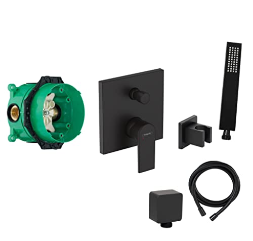 vanvilla Wannenset mit Unterputz Armatur Hansgrohe und vanvilla Handbrause, schwarz matt beschichtet Wannen-SET HGS14 vanvilla Wannenset mit Unterputz Armatur Hansgrohe und vanvilla Handbrause, schwarz matt beschichtet Wannen-SET HGS14 von vanvilla