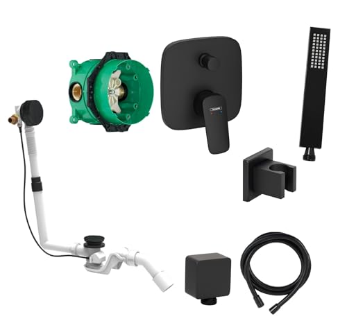 vanvilla Wannenset mit Unterputz Armatur Hansgrohe und vanvilla Handbrause, schwarz matt beschichtet Wannen-SET HGS57 vanvilla Wannenset mit Unterputz Armatur Hansgrohe und vanvilla Handbrause, schwarz matt beschichtet Wannen-SET HGS57 von vanvilla