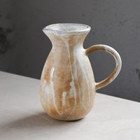 Handgefertigter Steingutkrug - Rustikaler Glasierter Keramikkrug, Bauernhausdekor von vapor03