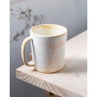 Sofort Lieferbar 335Ml Kaffee - Oder Teebecher Auf Weiß, Handarbeit, Steingut, Keramik von vapor03