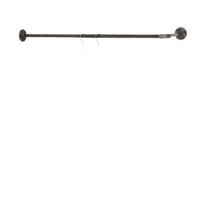 various - Industrial Design Möbel Kleiderstange Kleiderstange um die Ecke HANGIN THREE, Wasserrohr schwarz, Div. Höhen und Tiefen von various - Industrial Design Möbel
