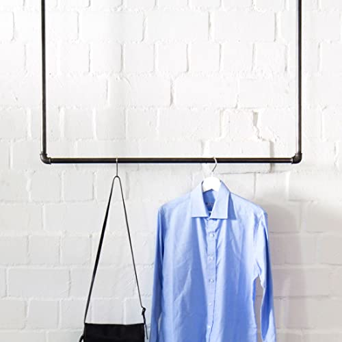 Kleiderstange Deckenmontage schwarz - Garderobenstange div. Größen z.B. 150 x 80 cm - Garderobe Industrial handgefertigt - Jackenhalter Decke Metallstange Made in Germany - Kleiderstange U-Form Kleiderstange Deckenmontage schwarz - Garderobenstange div. Größen z.B. 150 x 80 cm - Garderobe Industrial handgefertigt - Jackenhalter Decke Metallstange Made in Germany - Kleiderstange U-Form von various - steel interior design