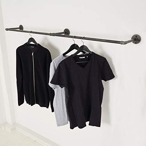 Kleiderstange Wandmontage schwarz - Garderobenstange div. Größen z.B. 150 x 28 cm - Garderobe Industrial handgefertigt - Jackenhalter Wand Metallstange Made in Germany - Kleiderstange Teleskop U-Form Kleiderstange Wandmontage schwarz - Garderobenstange div. Größen z.B. 150 x 28 cm - Garderobe Industrial handgefertigt - Jackenhalter Wand Metallstange Made in Germany - Kleiderstange Teleskop U-Form von various - steel interior design