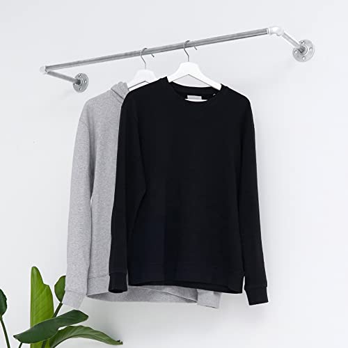 Kleiderstange Wandmontage silber - Garderobenstange div. Größen z.B. 80 x 12 cm - Garderobe Industrial handgefertigt - Jackenhalter Wand Metallstange Made in Germany - Kleiderstange Teleskop U-Form Kleiderstange Wandmontage silber - Garderobenstange div. Größen z.B. 80 x 12 cm - Garderobe Industrial handgefertigt - Jackenhalter Wand Metallstange Made in Germany - Kleiderstange Teleskop U-Form von various - steel interior design