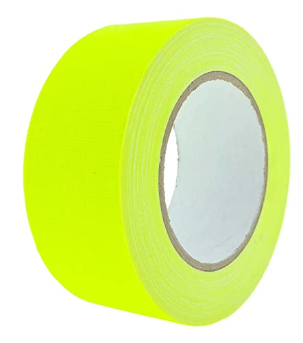 varivendo NEON Klebeband 50mm x 25m Gewebeband matt fluoreszierend (NEON-gelb 50mmx25m) von varivendo