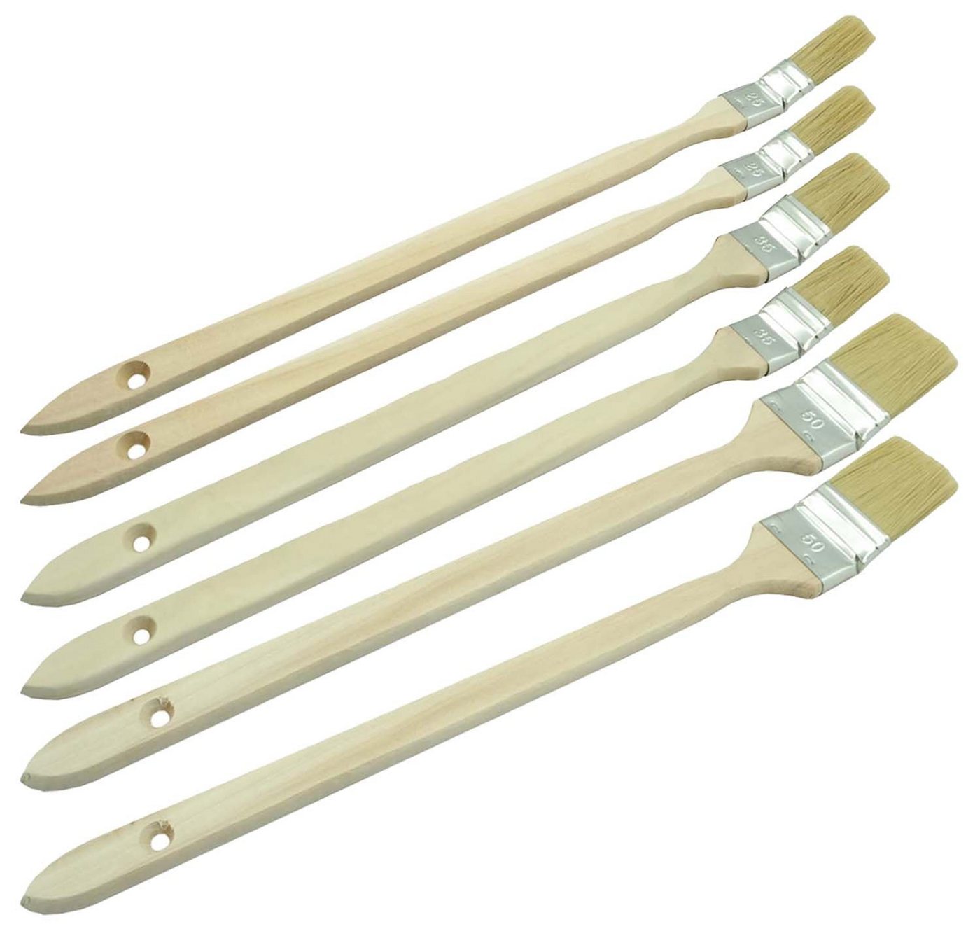 varivendo Heizkörperpinsel 6er Set Standard-Heizkörperpinsel, (Set, 6 St., Heizkörperpinsel), Bestens geeignet für schwer zugängliche Stellen. von varivendo