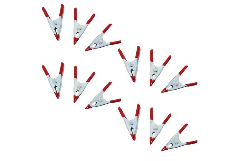 varivendo Klemmzwinge 4 x 3 Stück Mini-Klemmzwingen, (Stück, 12 St., Mini-Klemmzwingen), Klemmzwingen Federklemmen Leimzwingen Spannzwingen Mini Zwinge von varivendo