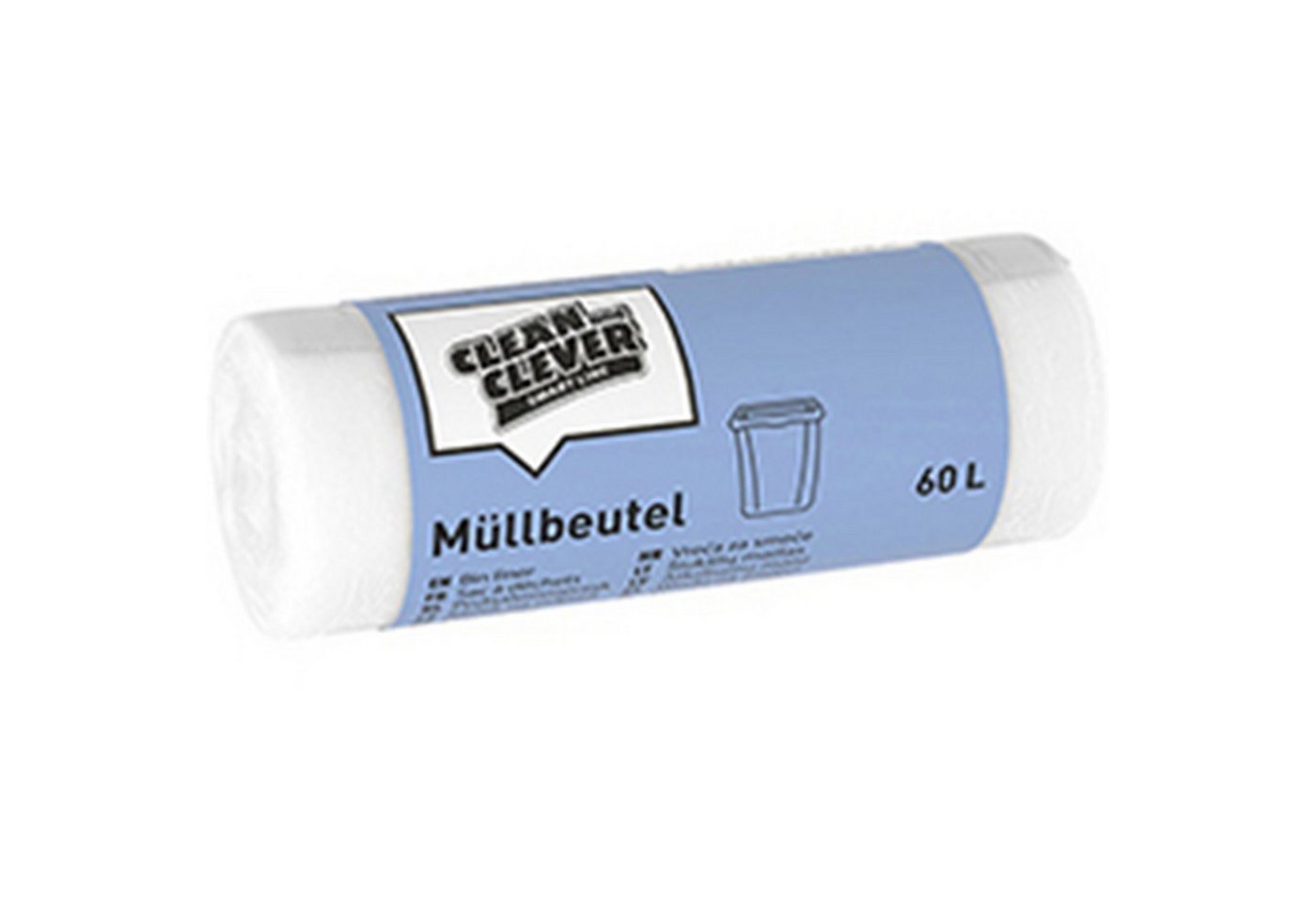 varivendo Müllbeutel 250 Müllbeutel Smart Line Clean and Clever 60l weiß SMA 73, Müllbeutel Polybeutel Müllsack Polysack Sammelkorb Abfallsack Abfallbe von varivendo