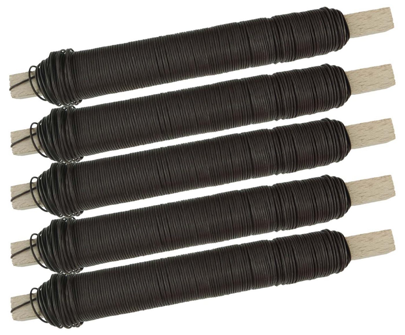 varivendo Wickeldraht Wickeldraht Bindedraht Basteldraht Pflanzendraht braun 5 Rollen, (Rollen), Basteldraht Blumendraht Wickeldraht Kreativdraht Bindedraht von varivendo