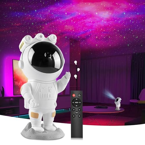 varkda Sternprojektionslamp Astronaut Sternenhimmel Projektor, Spaceman Galaxy Star Nachtlicht, LED Galaxie, mit Timer, Fernbedienung, Sternenlicht Für Schlafzimmer und Decke von varkda