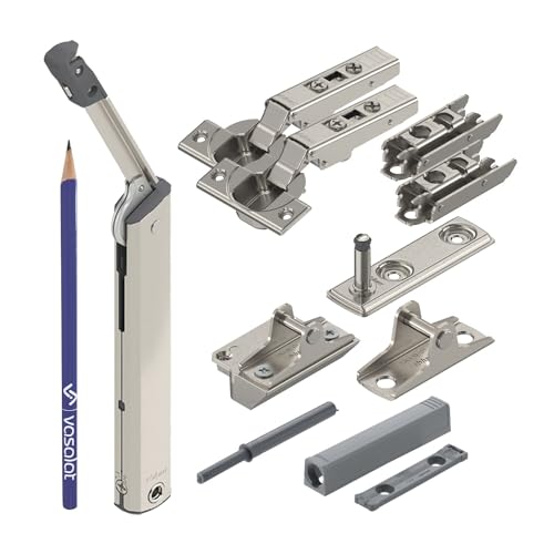 Blum Aventos HK-XS 20K1301T Kraftspeicher Set 12-tlg., Klappenbeschlag mit Tip On und Clip Top Scharniere für Holz- und Alufronten von vasalat