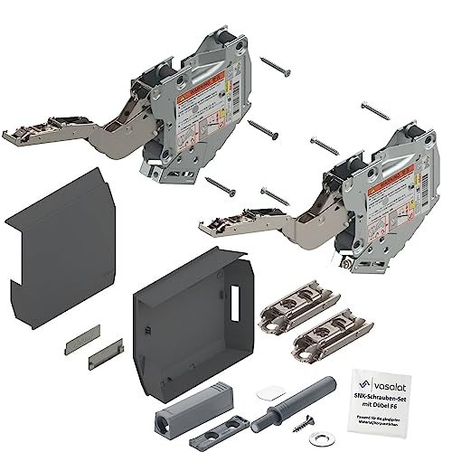 Blum Aventos Tip On Kraftspeicher 220-500 tiefgrau mit Exzenter-Montageplatte Blum Aventos Tip On Kraftspeicher 220-500 tiefgrau mit Exzenter-Montageplatte von vasalat