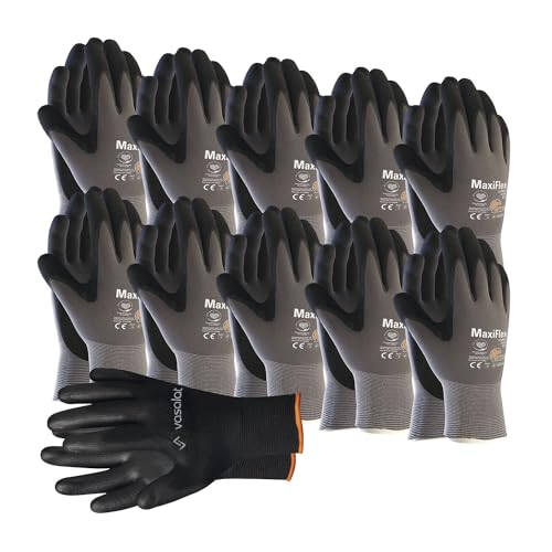 Maxiflex Handschuhe Größe 8 Ultimate 10 Paar - Arbeitshandschuhe Herren und Damen mit hervorragendem Grip - Montagehandschuhe Nitril von vasalat