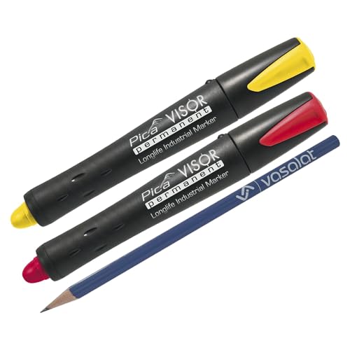 Pica Marker Set - 2x Permanent Marker Visor 990 in rot und gelb von vasalat