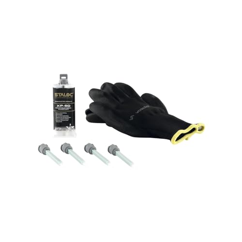 Staloc Konstruktionsklebstoff XP60-2K Kleber schnellhärtend und geruchsneutral - 1x Klebstoff extra stark + 4x Statikmischer von vasalat