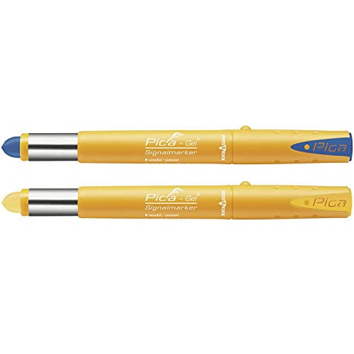 vasalat Gel Signal Permanent Marker Markierstift blau und gelb 2 teilig von vasalat