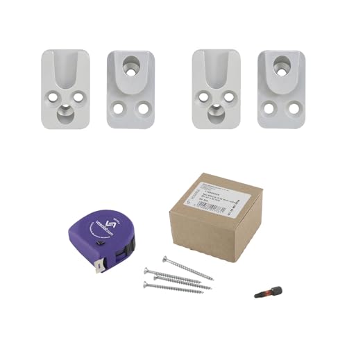 vasalat HVP Verbinder schwerlast 25x40x12mm - 2x Holzverbinder unsichtbar - ideal als Balkenverbinder inklusive 50x Spaxschrauben T-Star plus & 1x Bit TX20 von vasalat