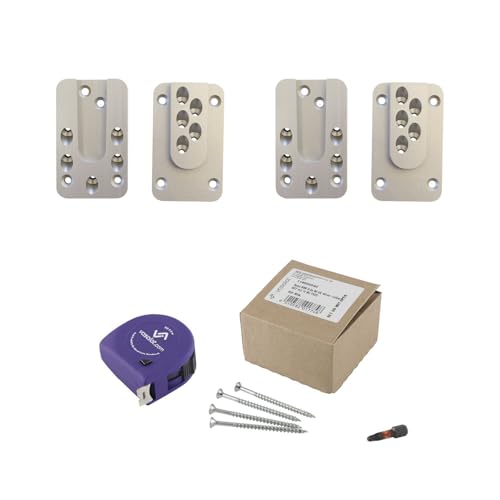 vasalat HVP Verbinder schwerlast 60x100x12mm - 2x Holzverbinder unsichtbar - ideal als Balkenverbinder inklusive 50x Spaxschrauben T-Star plus & 1x Bit TX20 von vasalat