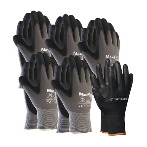 vasalat Maxiflex Handschuhe Gr. 11 Ultimate 5 Paar - Arbeitshandschuhe Herren und Damen mit hervorragendem Grip - Montagehandschuhe Nitril von vasalat