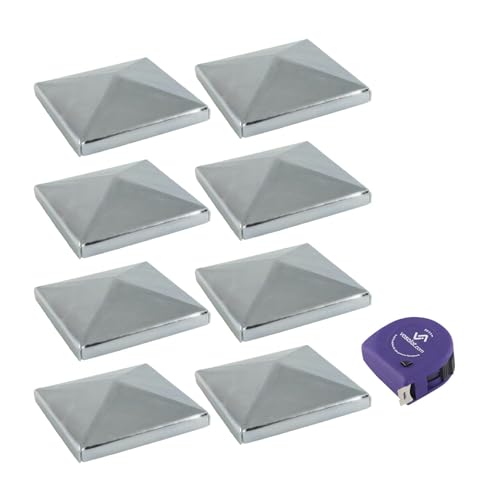 vasalat Pfostenkappe 8x8 cm - Pfosten Abdeckkappen - Pfostenabdeckung Stahl verzinkt - 8 Stück vasalat Pfostenkappe 8x8 cm - Pfosten Abdeckkappen - Pfostenabdeckung Stahl verzinkt - 8 Stück von vasalat