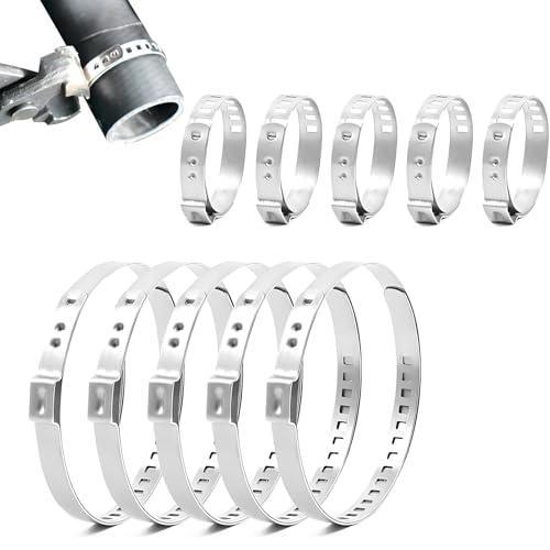 10 Stück CV Achsmanschetten Schellen,Achsmanschetten Schellen Edelstahl,Universal Edelstahl CV Schlauchschellen Set,5 Kleine Größen und 5 Große Größen,Durchmesserbereich 20–120mm für die Meisten Auto 10 Stück CV Achsmanschetten Schellen,Achsmanschetten Schellen Edelstahl,Universal Edelstahl CV Schlauchschellen Set,5 Kleine Größen und 5 Große Größen,Durchmesserbereich 20–120mm für die Meisten Auto von vcsjw