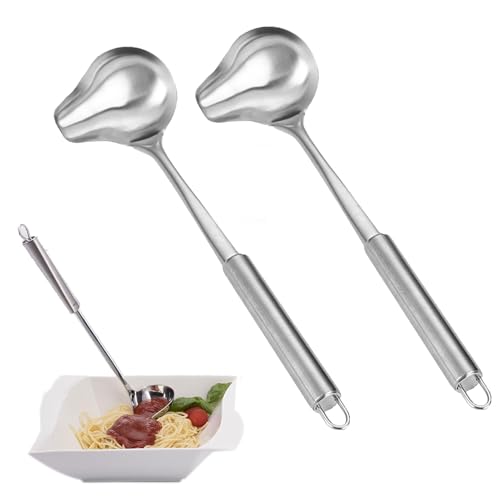 2 Stück Soßenlöffel,Soßenkelle,Edelstahl Saucenlöffel,Schöpfkelle Klein,Saucenkelle mit Ausgießer 20cm,Zur Ausgabe von Ketchup, Schwarzer Pfeffersauce,Soßen,Suppen und mehr 2 Stück Soßenlöffel,Soßenkelle,Edelstahl Saucenlöffel,Schöpfkelle Klein,Saucenkelle mit Ausgießer 20cm,Zur Ausgabe von Ketchup, Schwarzer Pfeffersauce,Soßen,Suppen und mehr von vcsjw