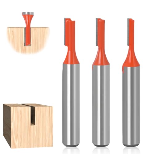 3 Stück 8mm Schaft Nutfräser Holzfräser Fräser,Gerade Fräser,Gerade Fräser Set Holz Fräser Router,Gerade Fräser Set Holz Fräser Router Bit,Für Holz Fräser Schneiden Nutfräsen 3mm,4mm,5mm von vcsjw