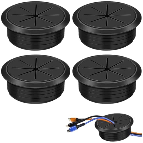 4 Stück Kabeldurchführungen Kunststoff,60mm Flexibel Kabeldurchführung,Kabeldurchführung Schreibtisch,Schreibtisch Kabeldurchführung,Kabeldurchlass Schreibtisch,Für Schreibtisch Computertisch von vcsjw