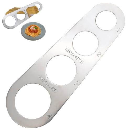 Edelstahl Spaghetti Messen,Spaghetti Portionierer,Spaghettimaß Für Pasta,Edelstahl Spaghetti Vermesser,Spaghetti-Messgerät Aus Edelstahl,Spaghettimaß Mit 4 Messlöchern,Für Familienküchen, Hilfsmittel von vcsjw