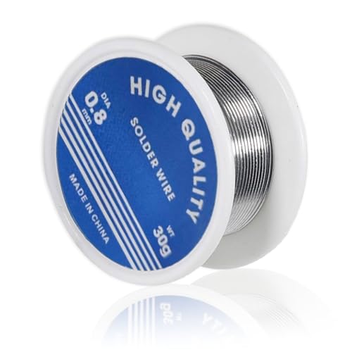 Lötzinn mit Flussmittel,30g 0,8 mm Lötdraht,Soldering Wire,Lötzin mit Kolophoniumkern,Solder für Elektronischen Elektrolöten Heimwerken Reparatur (60/40) von vcsjw