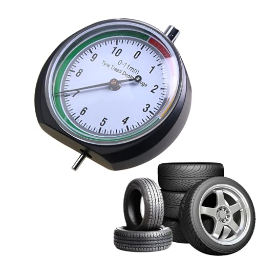 Reifenprofilmesser,Profiltiefenmesser Für Reifen in Mm Zifferblatt,Reifenprofiltiefenmesser,Reifen Profiltiefe Messen, Reifentiefenmesser Mit Intelligenter, Für Motorrad, Auto, Lkw (Schwarz) von vcsjw