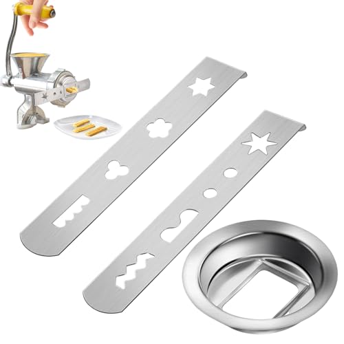 Spritzgebäckvorsatz 2 Stück,Gebäckvorsatz Spritzgebäckvorsatz Zubehör für kitchenaid Spritzgebäckvorsatz,8 Formen für Edelstahl-Düse Kekszubehör für MUM4/MUM5 von vcsjw